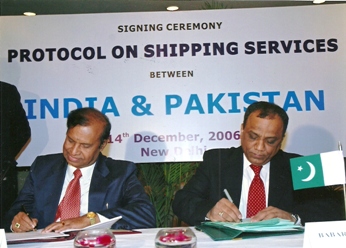 Signing Prototocol on Shipping Service with Pakistan