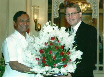 With Finnish P.M. Matti Vanhanen, <br>New Delhi <br>March - 2006
