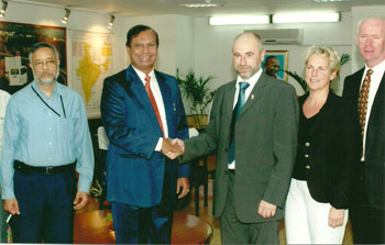 With Norvegian Minister for Trade, industry and Shipping, New Delhi November 2006