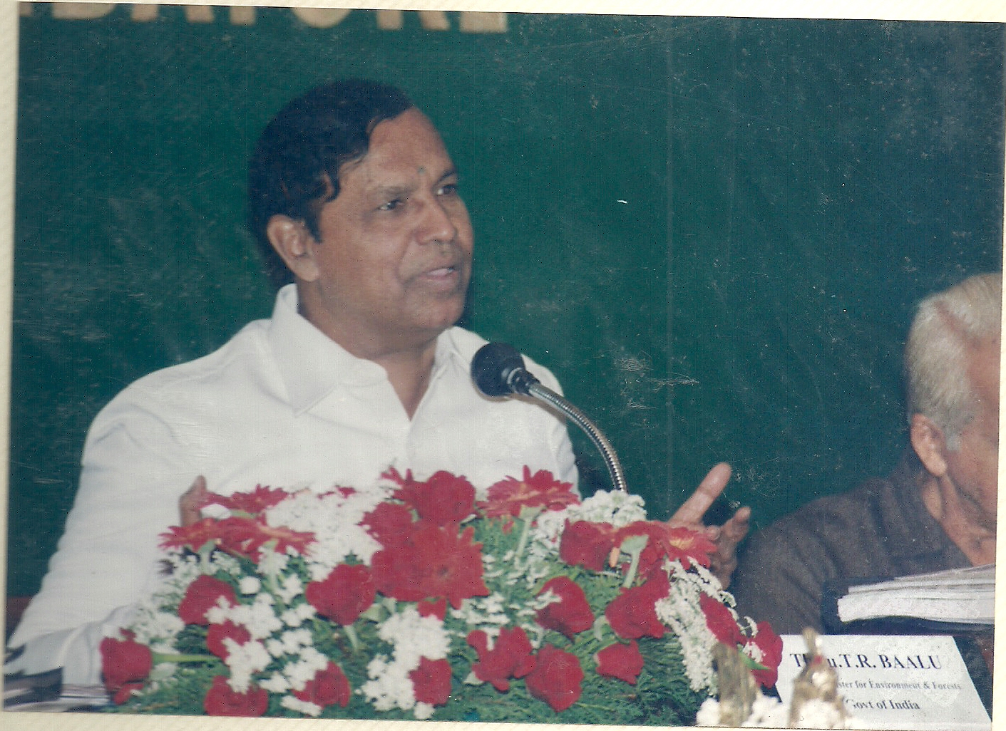 Addressing Env. Ministers Conference at Coimbtore - Jan 2001