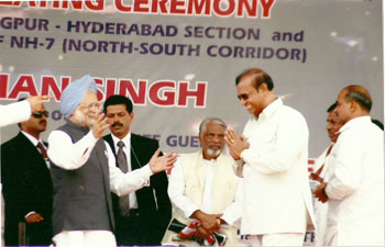 Foundation Stone Laying Ceremony of 4 laning of NH-7 at Kothakota, AP. October 2006