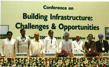 With P.M. Dr. Manmohan Singh at 'Building Infrastructure' New Delhi October, 2006